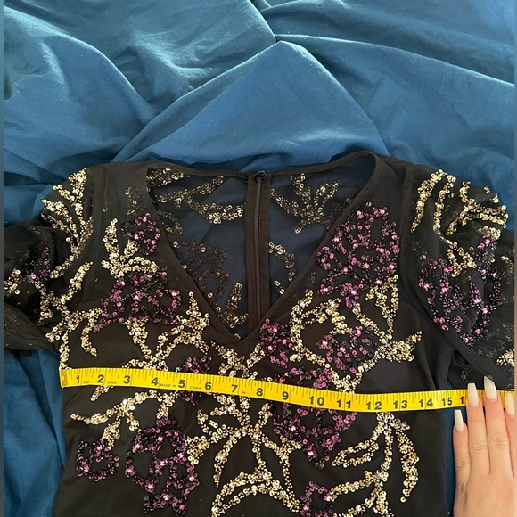 Aidan Mattox Sequin Beaded Cocktail Dress - Picture 12 of 15